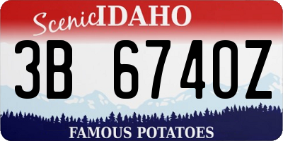 ID license plate 3B6740Z