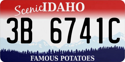 ID license plate 3B6741C