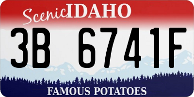 ID license plate 3B6741F