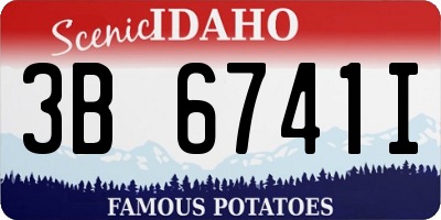 ID license plate 3B6741I