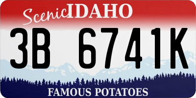 ID license plate 3B6741K