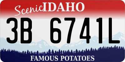 ID license plate 3B6741L