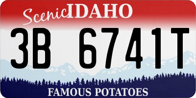 ID license plate 3B6741T