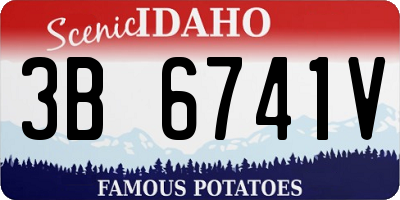 ID license plate 3B6741V