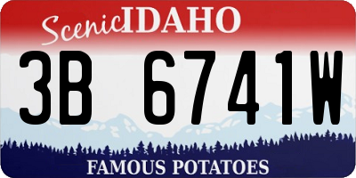 ID license plate 3B6741W