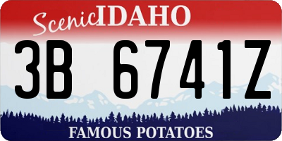 ID license plate 3B6741Z