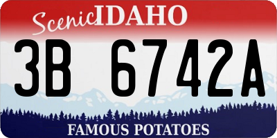 ID license plate 3B6742A