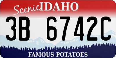 ID license plate 3B6742C