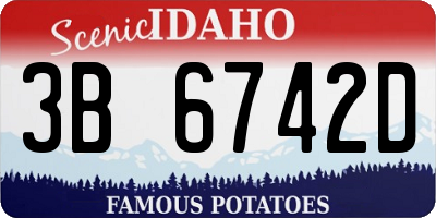 ID license plate 3B6742D