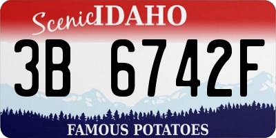 ID license plate 3B6742F