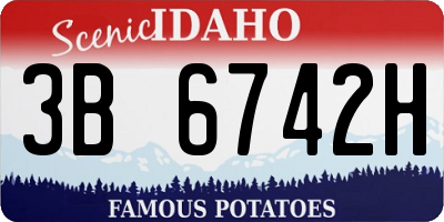 ID license plate 3B6742H