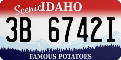 ID license plate 3B6742I
