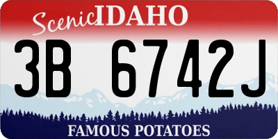 ID license plate 3B6742J