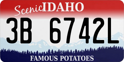 ID license plate 3B6742L