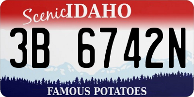 ID license plate 3B6742N