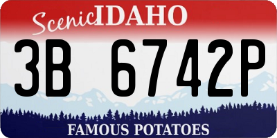 ID license plate 3B6742P