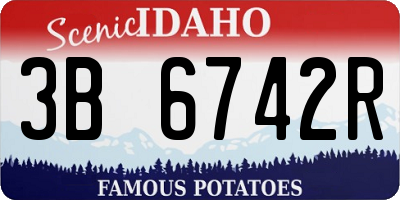ID license plate 3B6742R