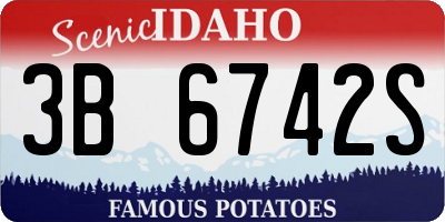 ID license plate 3B6742S