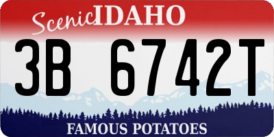 ID license plate 3B6742T