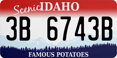 ID license plate 3B6743B