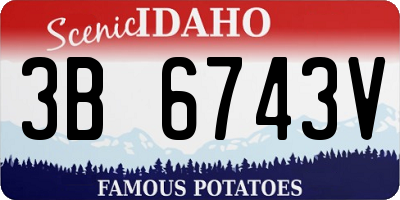 ID license plate 3B6743V