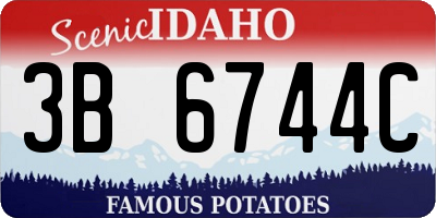 ID license plate 3B6744C