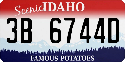 ID license plate 3B6744D