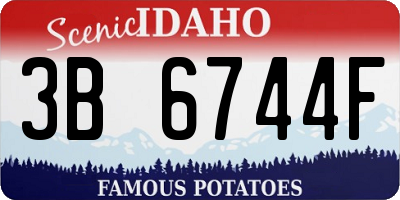 ID license plate 3B6744F