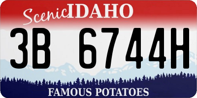 ID license plate 3B6744H