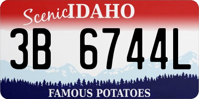 ID license plate 3B6744L