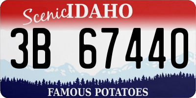 ID license plate 3B6744O