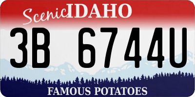 ID license plate 3B6744U