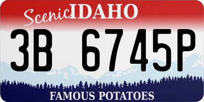 ID license plate 3B6745P