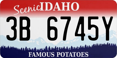 ID license plate 3B6745Y