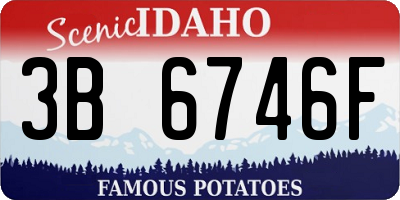 ID license plate 3B6746F