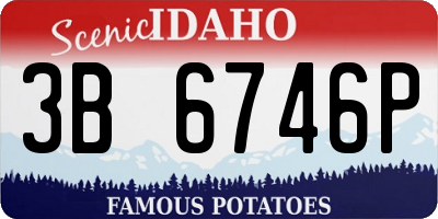 ID license plate 3B6746P