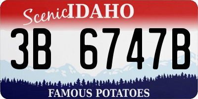 ID license plate 3B6747B