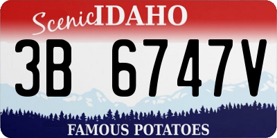 ID license plate 3B6747V