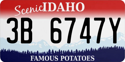 ID license plate 3B6747Y