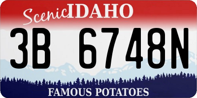 ID license plate 3B6748N
