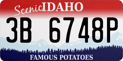 ID license plate 3B6748P