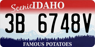 ID license plate 3B6748V
