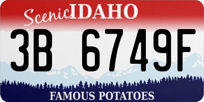 ID license plate 3B6749F