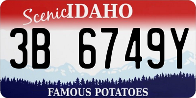 ID license plate 3B6749Y