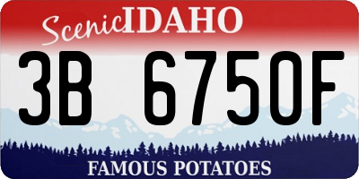 ID license plate 3B6750F