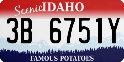 ID license plate 3B6751Y