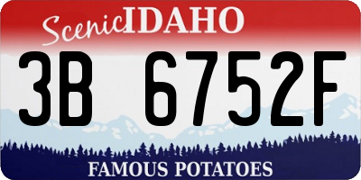 ID license plate 3B6752F