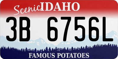 ID license plate 3B6756L