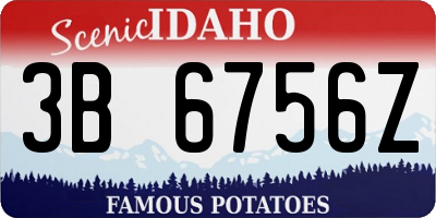ID license plate 3B6756Z