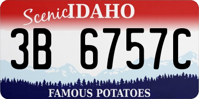 ID license plate 3B6757C